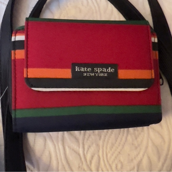 Kate Spade New York Rainbow Striped Color Block Shoulderbag w/ Matching Wallet - Picture 4 of 12